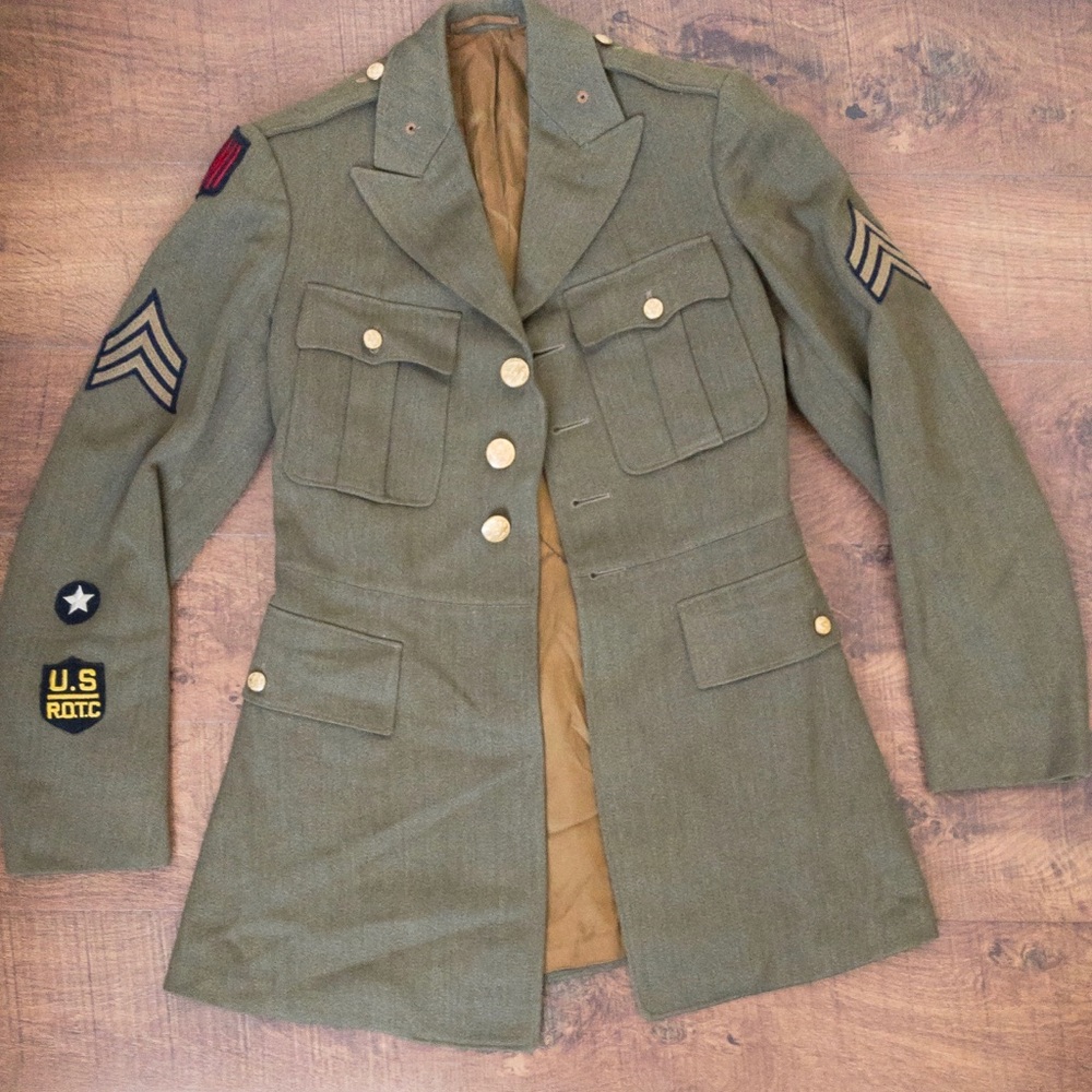 Vintage Miltary Coat 🎖 Jacket Women Size S/M
